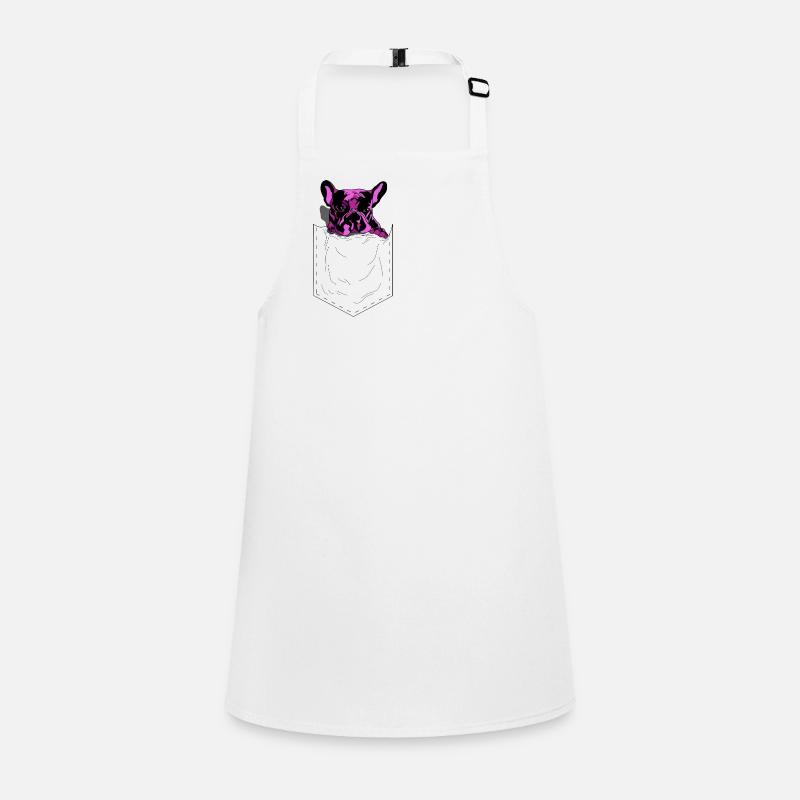 Frenchie Pocket Design Pop Art Stil Schürze für Kinder