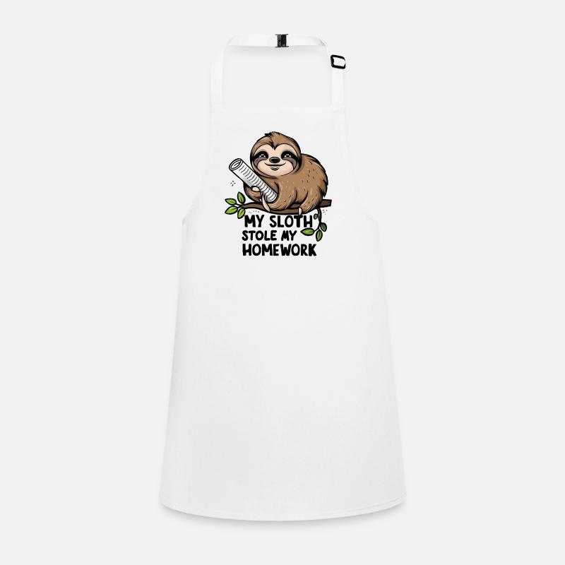 My sloth stole my homework Children's Apron