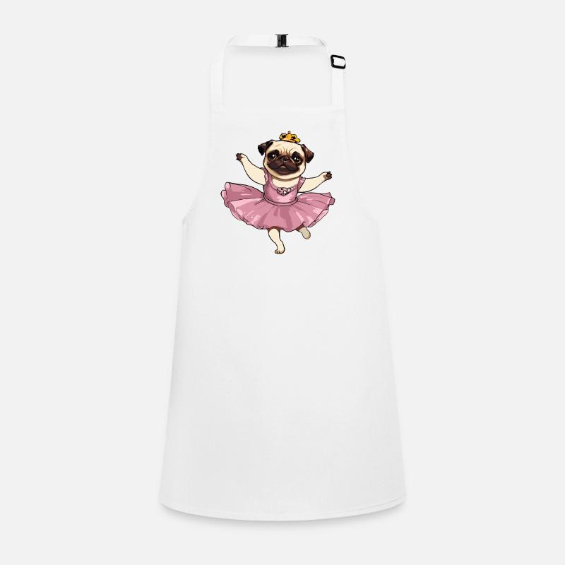 Ballet dancing, cute, cute pug in tutu Children's Apron