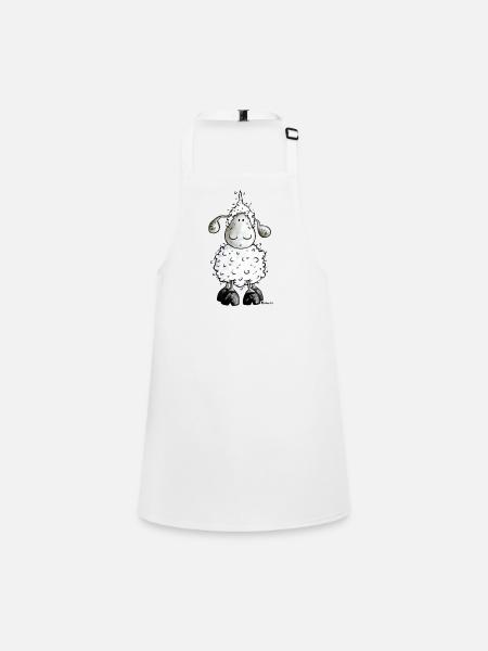 "Mc Wool" - mouton- moutons - Tablier Enfant - blanc - Devant