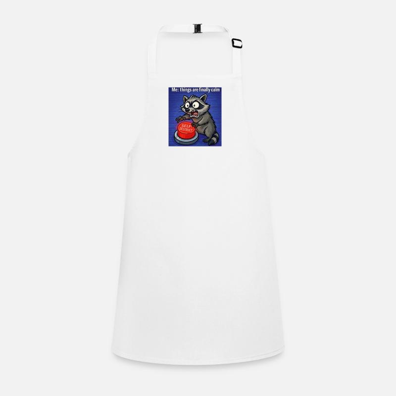 Raccoon Self-Destruct Meme Children's Apron