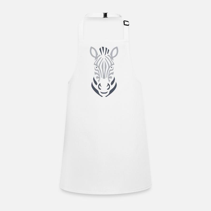 Zebra Silhouette Linienkunst Schürze für Kinder