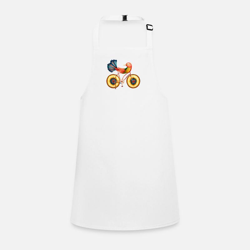 Magic life with bird on a bicycle, inspire art Children's Apron