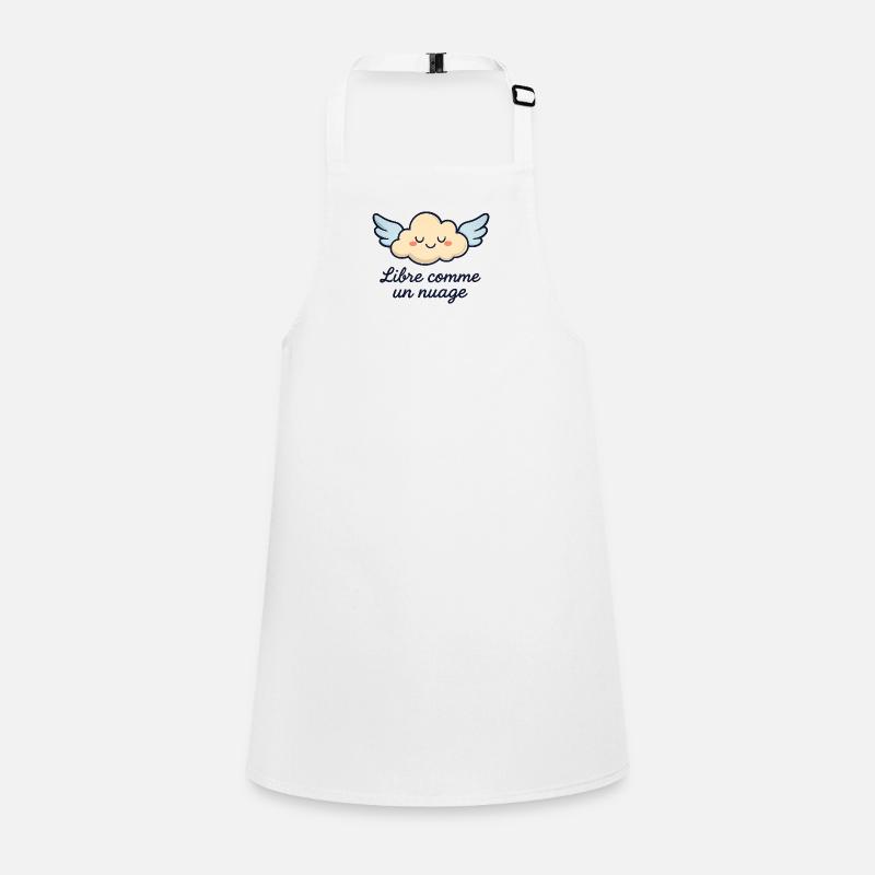 Whimsical Winged Cloud Illustration Children's Apron