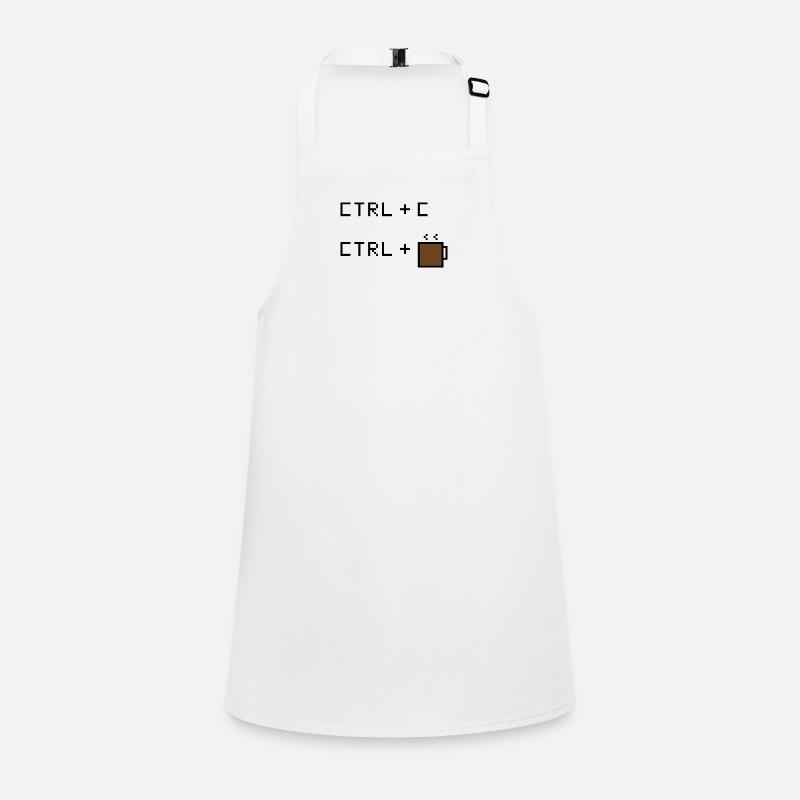 CTRL+C Édition Café - Humour rétro de bureau Tablier Enfant