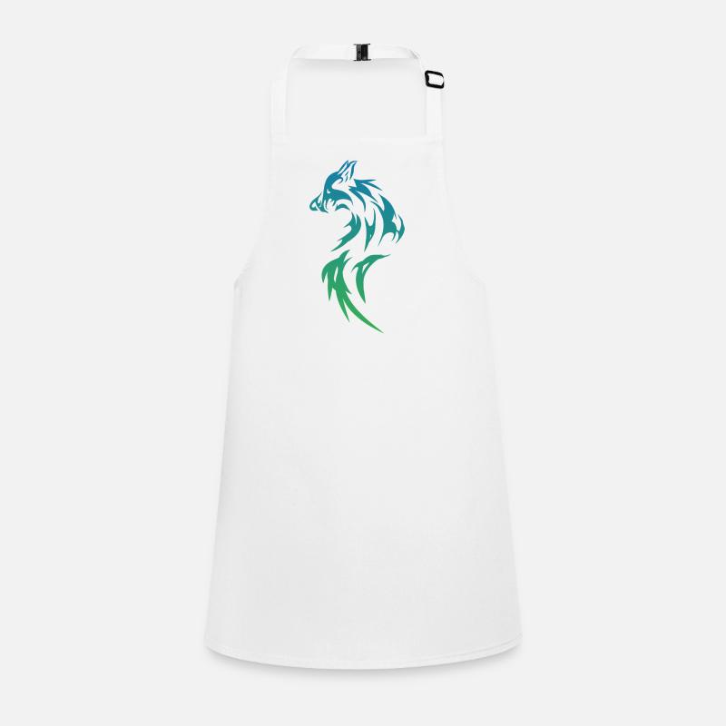 Wolfsilhoutte Schürze für Kinder