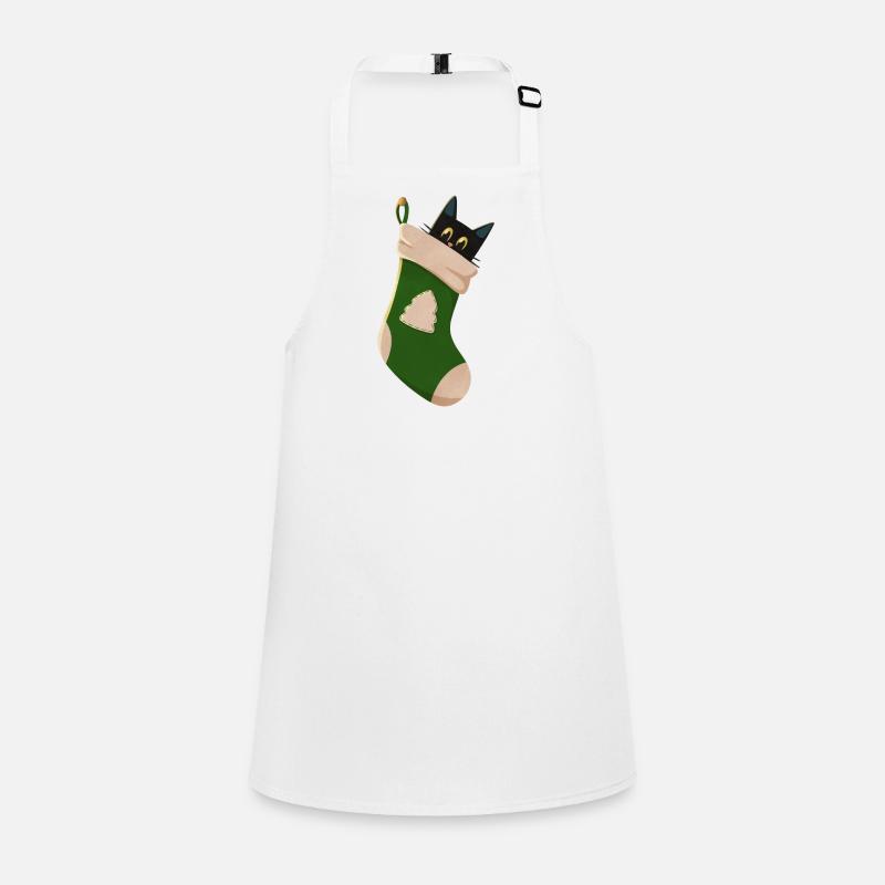 Cat in green boot Children's Apron