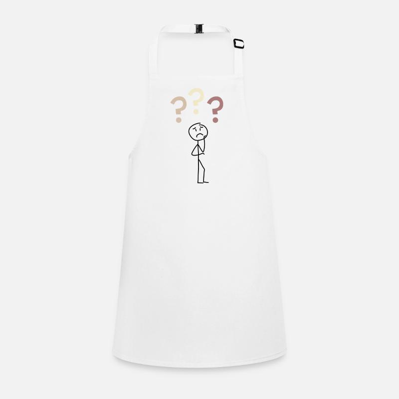 Three Question Marks – Minimal Mystery Design Schürze für Kinder