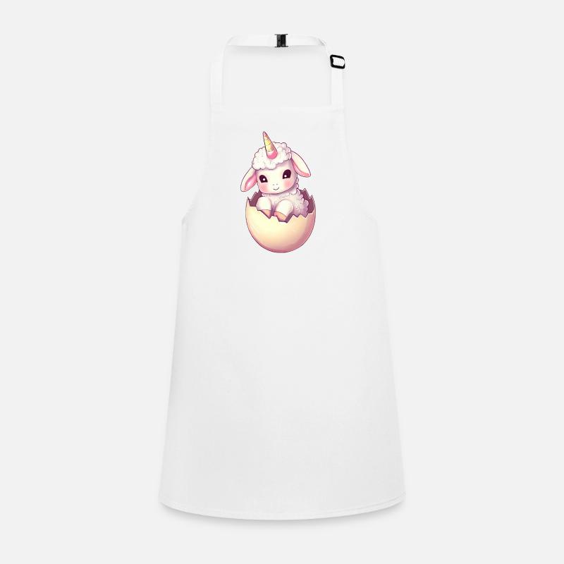 Sheep with unicorn in eggshell Imaginative Children's Apron