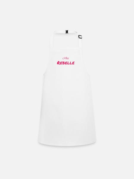 Miss rebelle - Tablier Enfant - blanc - Devant