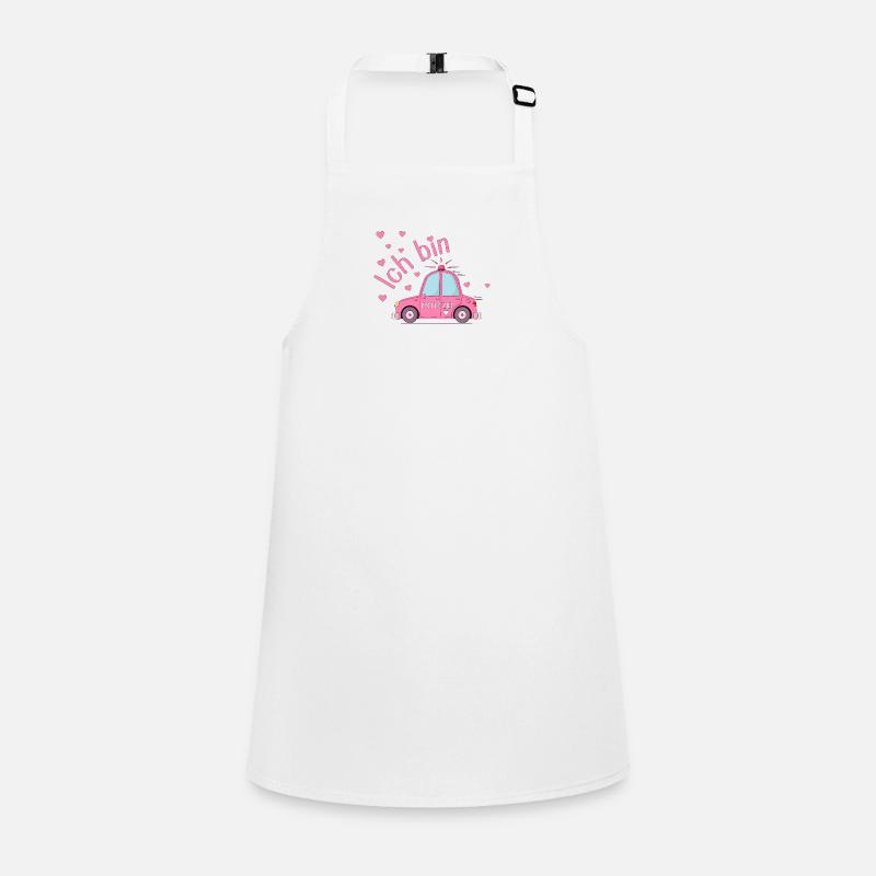 Polizeiauto Ich bin Geburtstag Rosa Schürze für Kinder