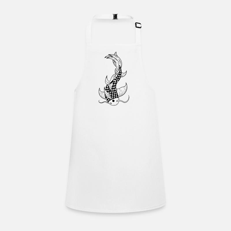 Carpe koi / Carpe koï - Tablier Enfant - blanc