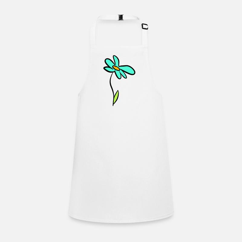 Illustration de fleur heureuse faite à la main Tablier Enfant