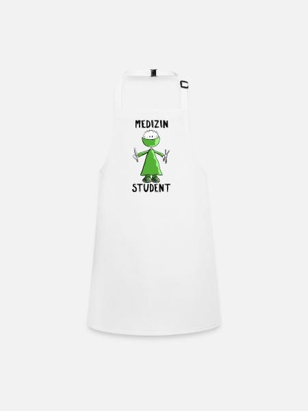 Medizin Student Strichmännchen - Chirurgie - Fun - Schürze für Kinder - Weiß - Vorne