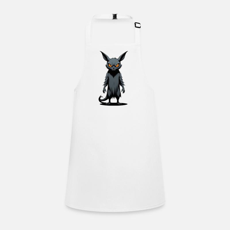 Monstre effrayant Rat Goth Art sombre - Tablier Enfant - blanc