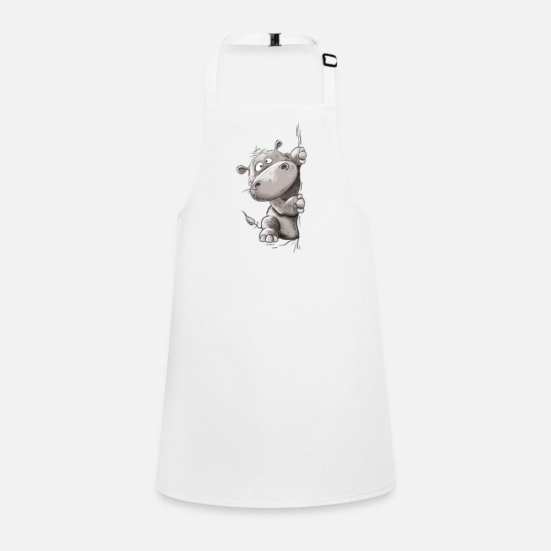 Drolliges Nilpferd I Flusspferd I Hippotamus Schürze für Kinder