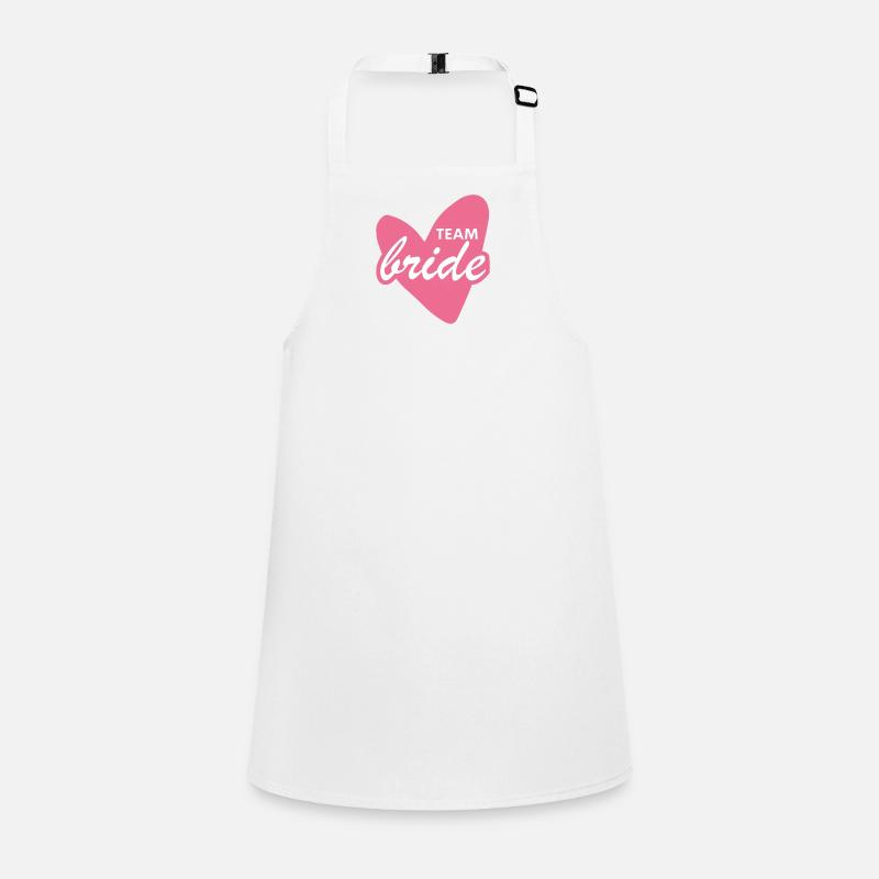 Team Bride Herz Logo Pink Schürze für Kinder