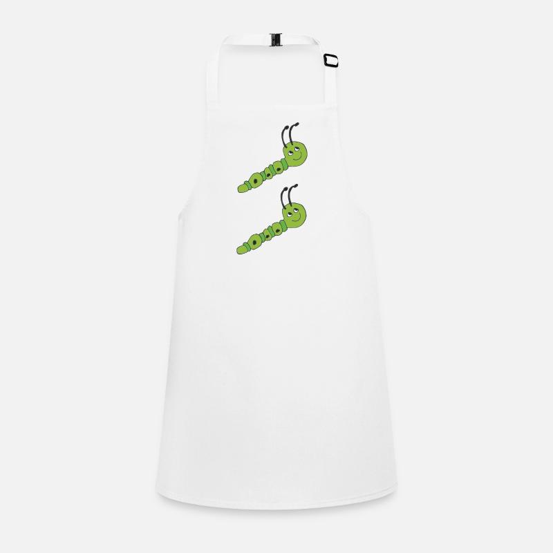 Dessin animé de chenille verte Tablier Enfant