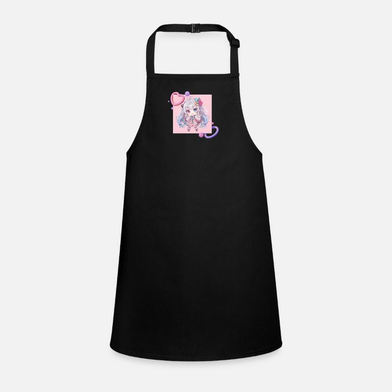 Pastel Chibi Heart Accent Children's Apron