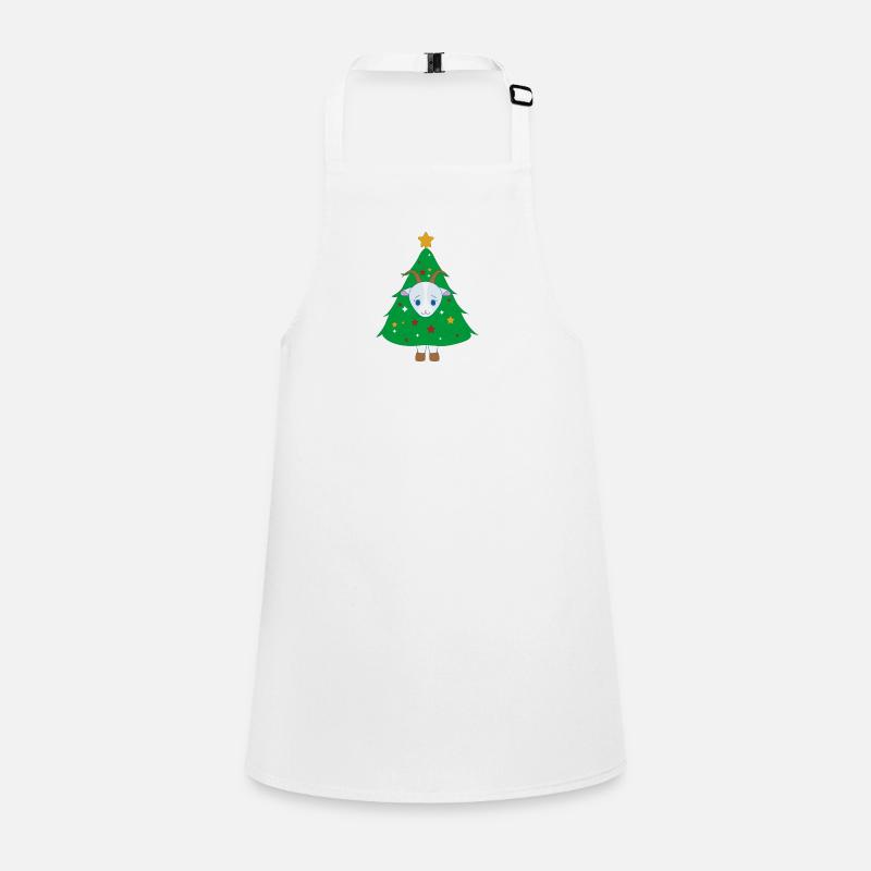 Goat dressed as a Christmas tree Children's Apron