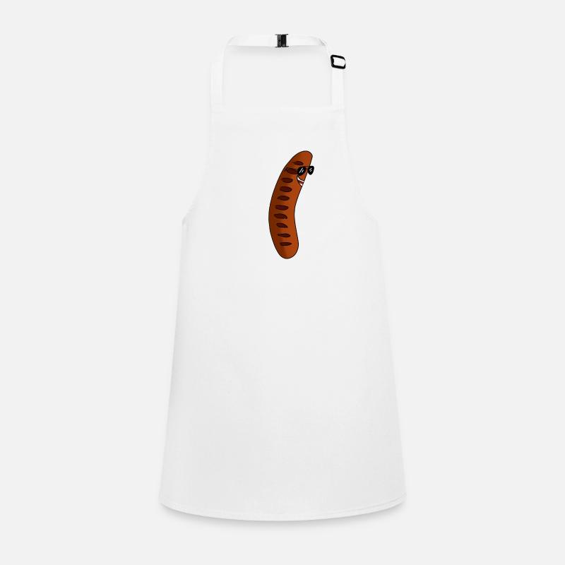 Bratwurst mit Sonnenbrille Schürze für Kinder