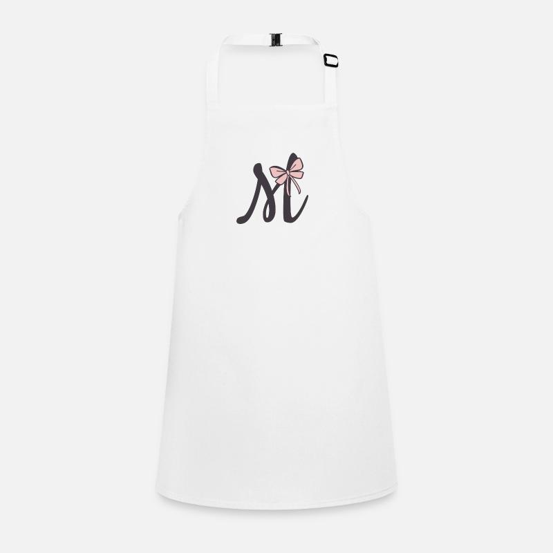 Initial letter M ribbon Children's Apron