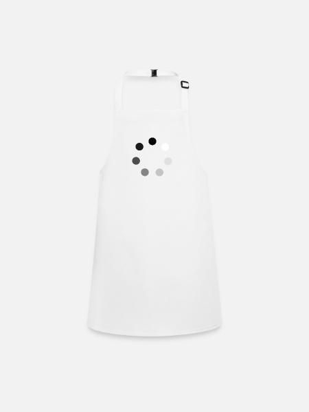 Ronde de sphères du blanc au noir - Tablier Enfant - blanc - Devant