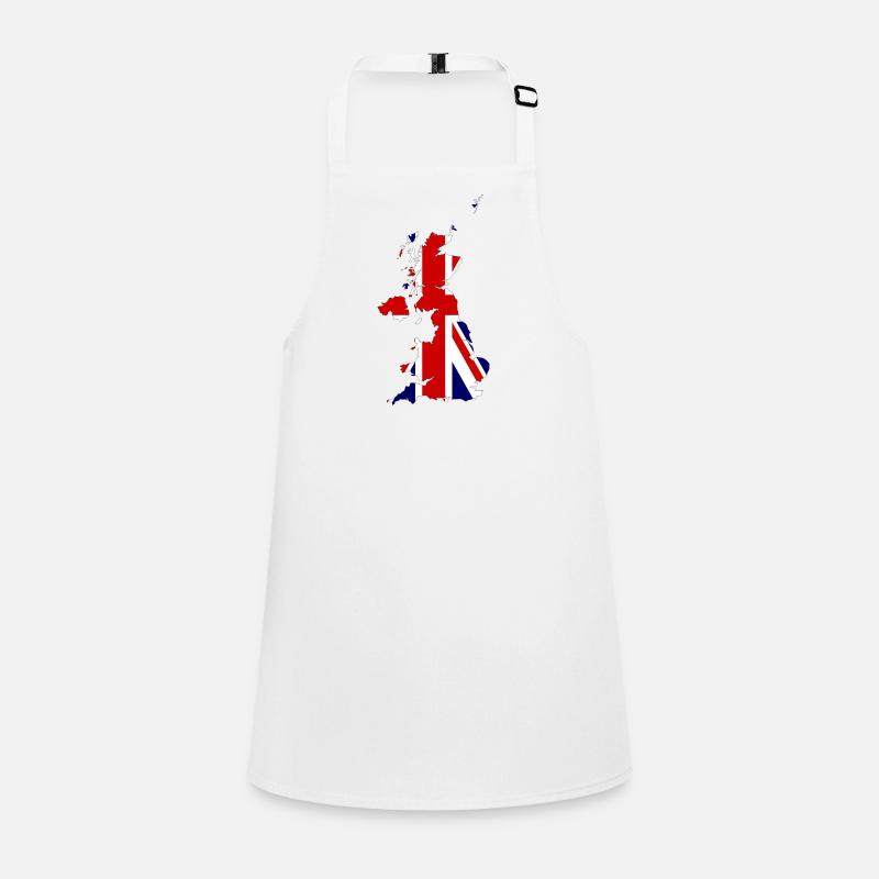 Carte du Royaume-Uni Silhouette et drapeau Tablier Enfant
