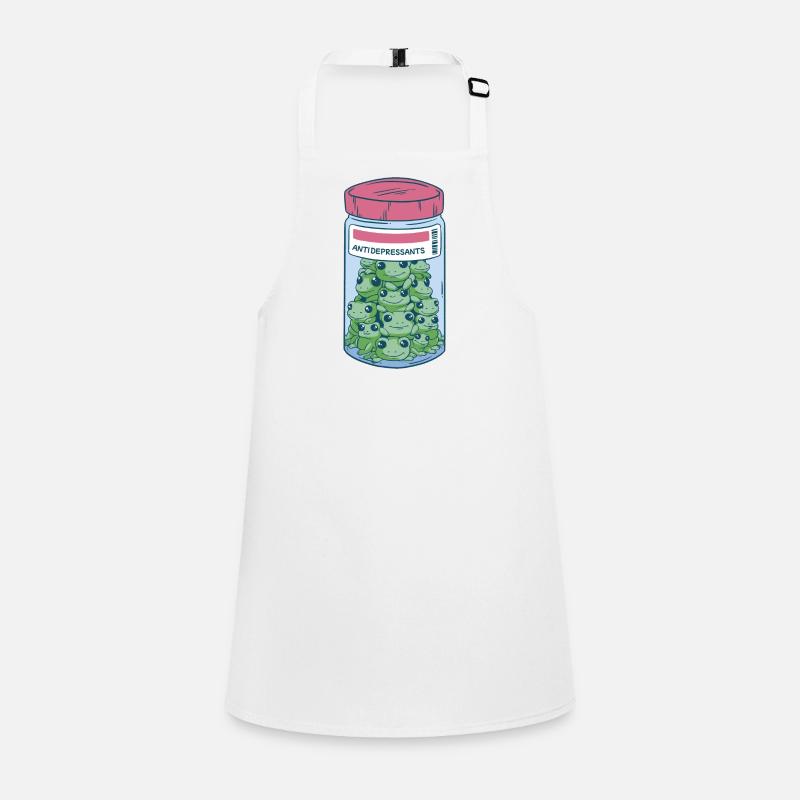 frogs in a jar Children's Apron