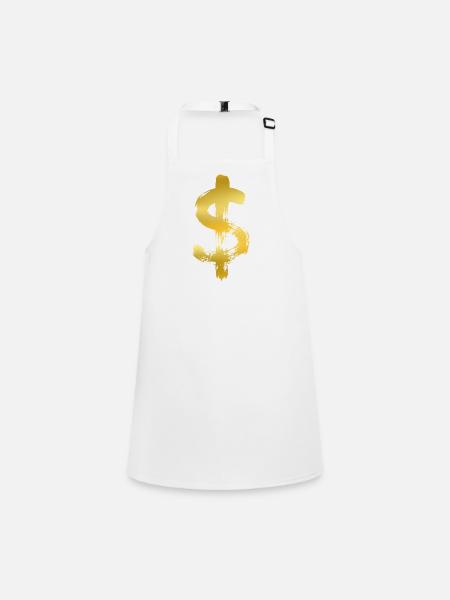 Golden Dollar - Children's Apron - white - Front