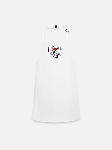 J’aime Riga - Tablier Enfant - blanc - Devant