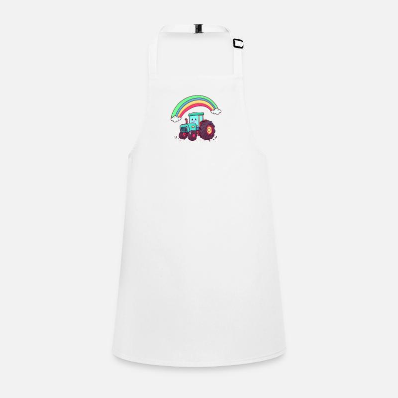 tractor rainbow Schürze für Kinder