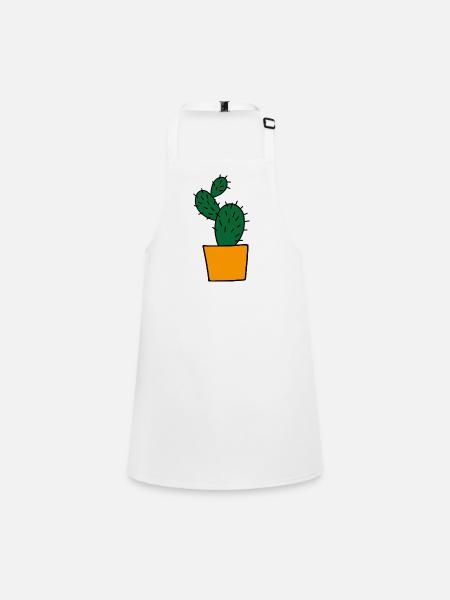 Cactus - Children's Apron - white - Front