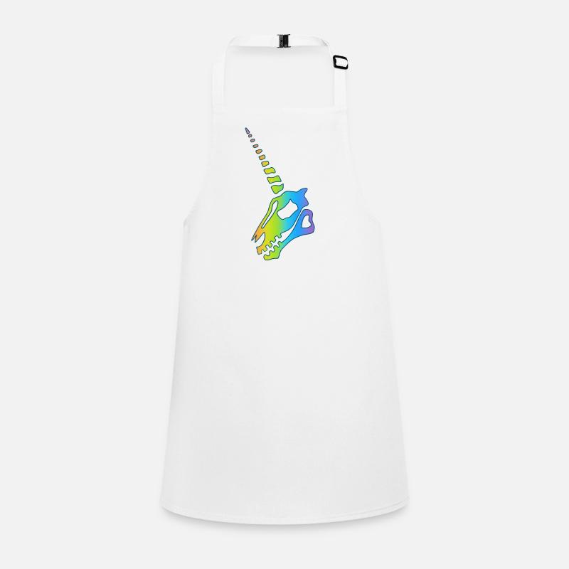Rainbow Unicorn Skull Children's Apron