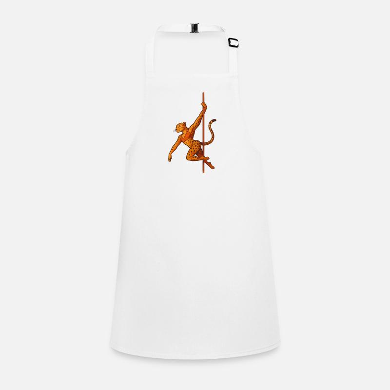 Pole Dance Leopardin Poledancerin Geschenk Schürze für Kinder