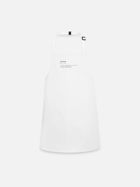 Food – Verb - The Nocturnal Art of Enjoyment - Children's Apron - white - Front