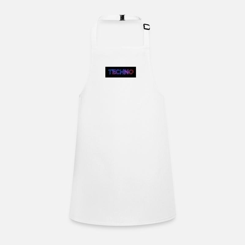 Techno Neon Glitch Text Children's Apron