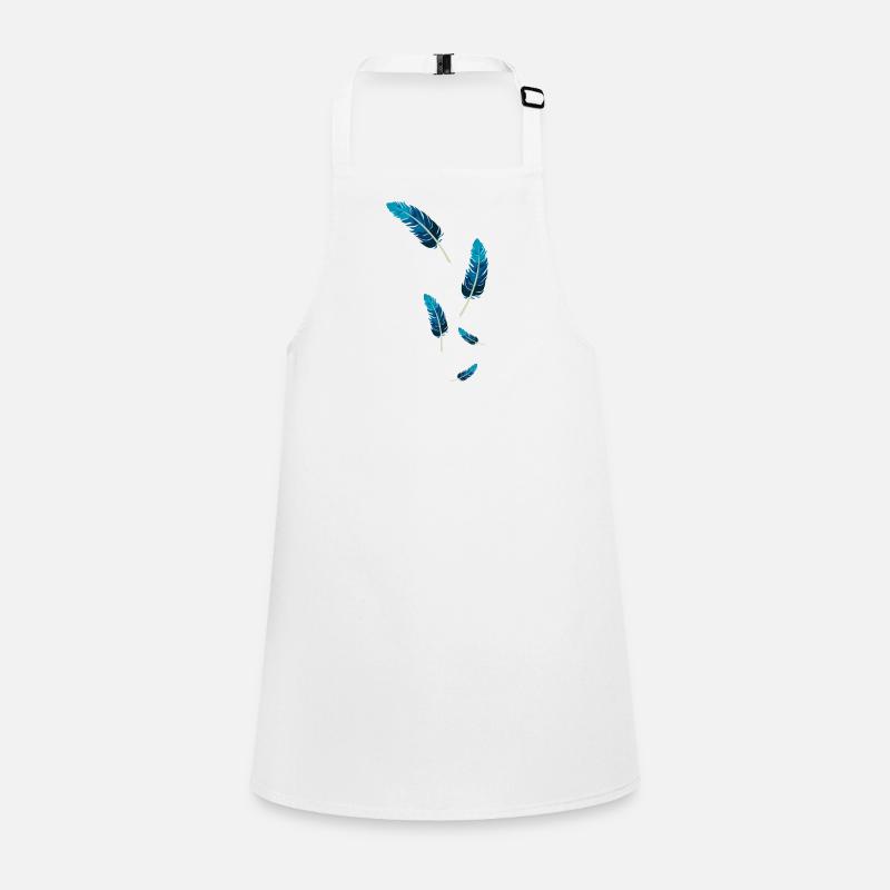 Blaue Federn Schürze für Kinder