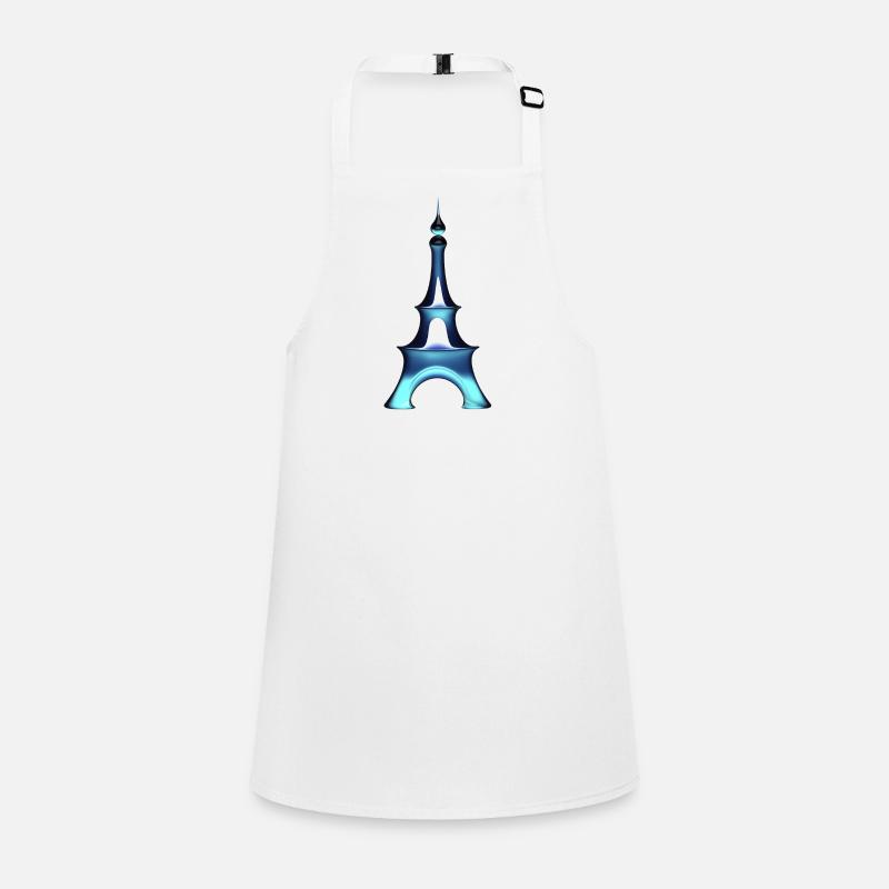 Verre bleu Tour Eiffel Tablier Enfant