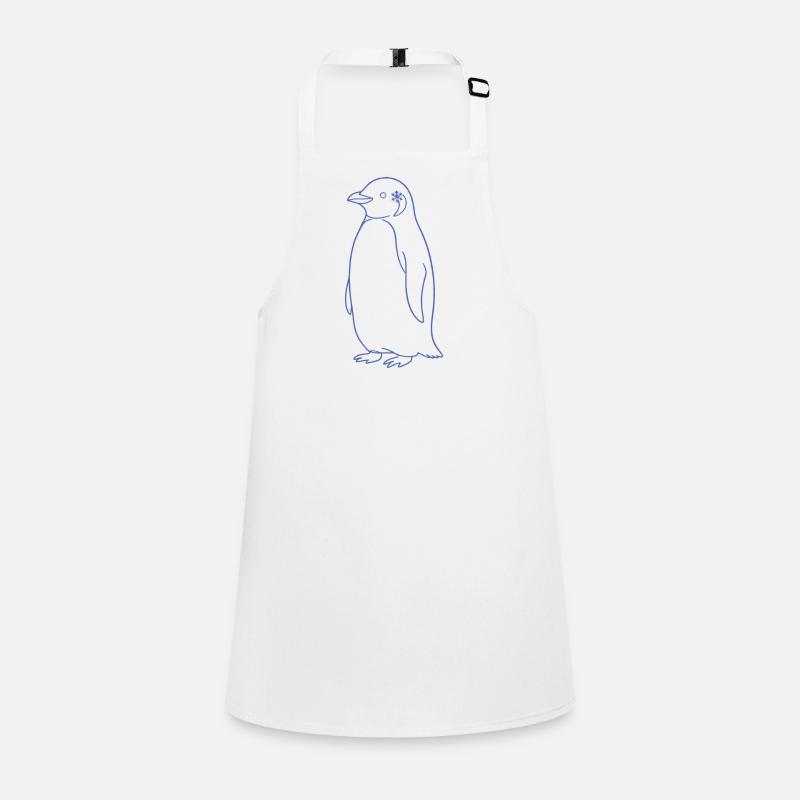 Dessin de lignes de silhouette minimaliste Penguin Tablier Enfant