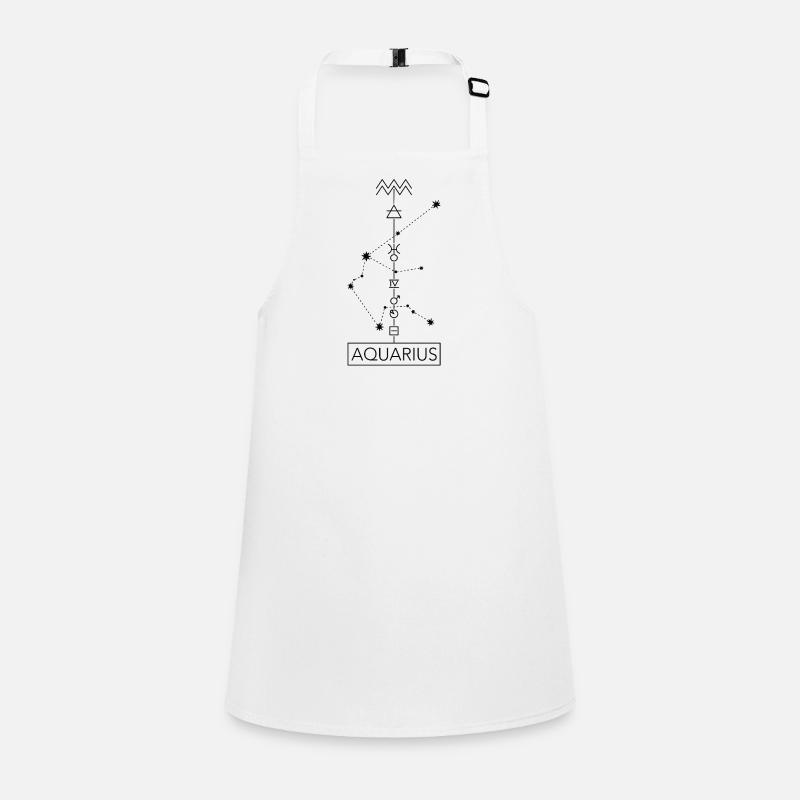 Aquarius - Wassermann Sternzeichen - schwarz Schürze für Kinder