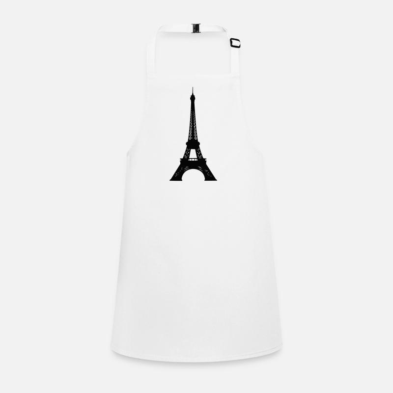 Eiffel Tower Silhouette Night Children's Apron