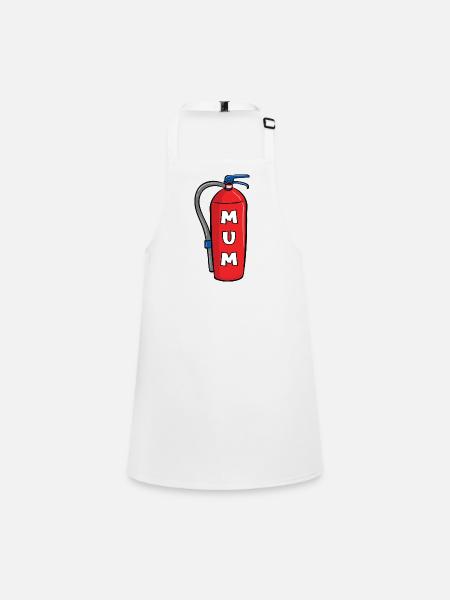 Fire Extinguisher Mum - Children's Apron - white - Front
