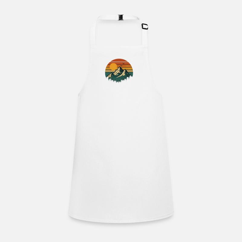 Vintage Sunset Mountain Adventure Children's Apron