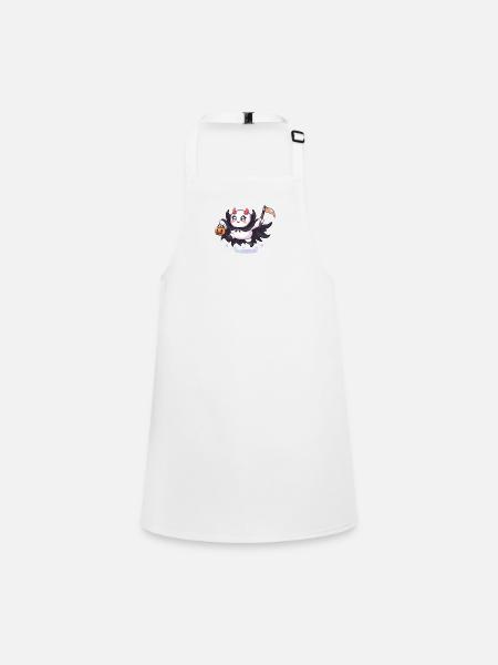 Pixel Halloween Demon with Jack-o-lantern - Children's Apron - white - Front