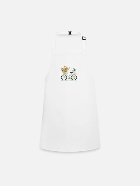 Sweet Adventure Flower Wheel Tour 7 - Children's Apron - white - Front