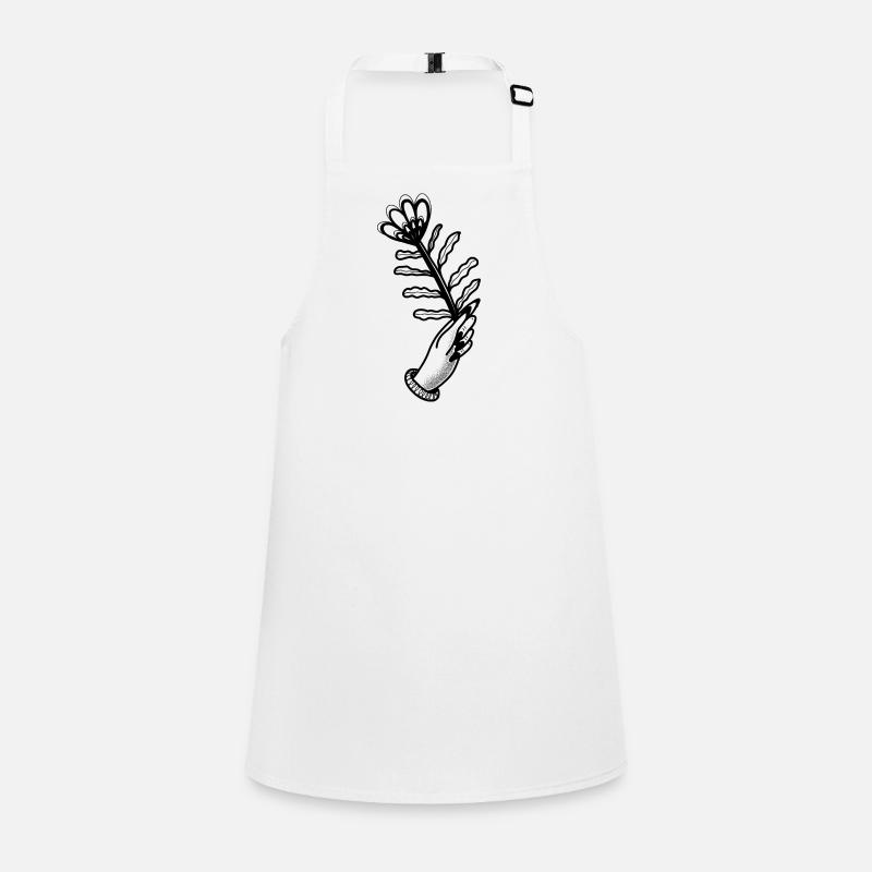 Handgezeichnete Hand mit Blumen Schürze für Kinder