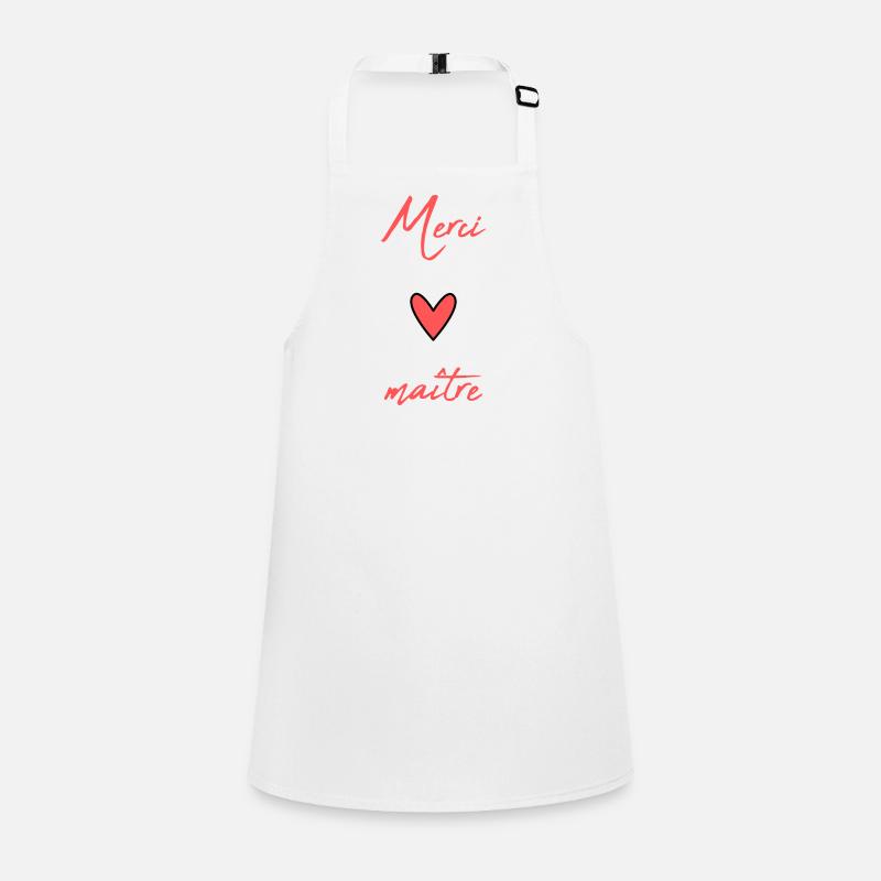 MAÎTRE. MAITRE. MERCI. MERCI MAÎTRE. MAITRE Tablier Enfant