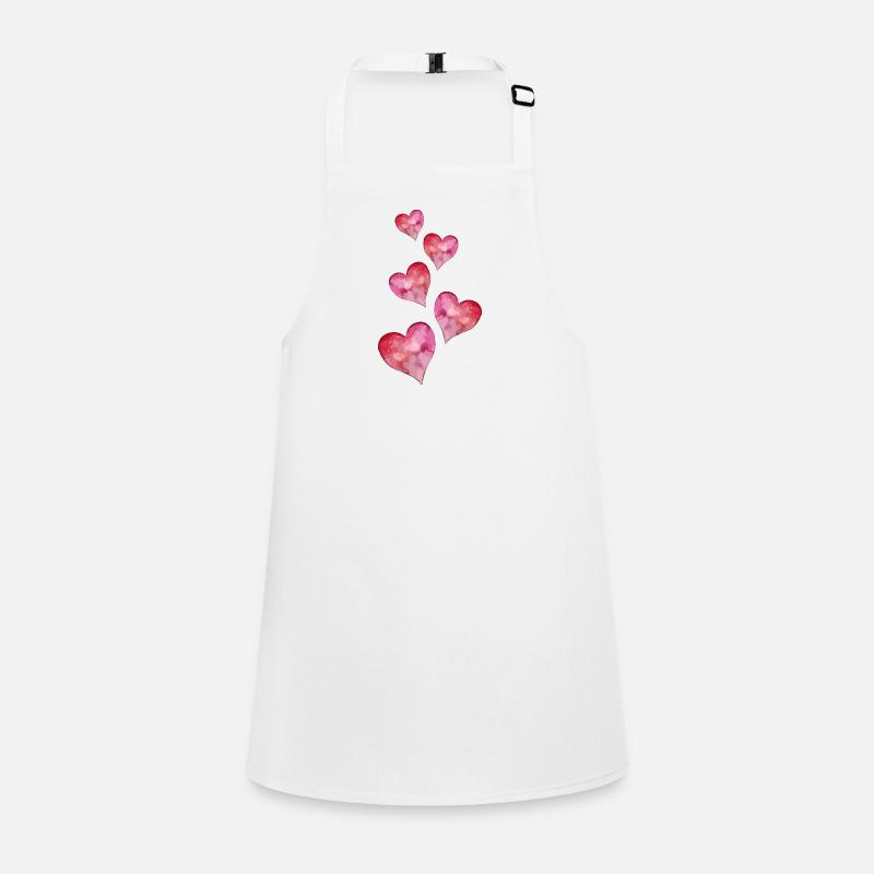 Coeurs Aquarelles Tablier Enfant