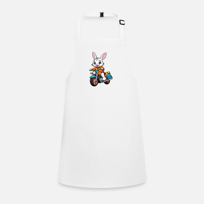 Cool Easter Bunny on Motorcycle Biker Bunny Children's Apron